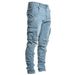 2025 European And American New Jeans Men's Side Pockets Elastic Small Feet Thin Skinny Jeans_mkmklike.com