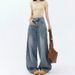 Retro High-waisted Wide-leg Jeans For Women, 2026 New Style, Loose Fit, Slimming, Casual, Drapey, Straight-leg,_mkmklike.com