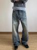 Men's Washed Ghost Claw Cat Whiskers Honeycomb Denim Jeans Old Money Cleanfit Street Wide Leg Casual Retro Distressed Jeans_mkmklike.com