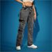 Men’s & Women’s High-Stretch Cargo Jeans – Utility Pants With Multiple Pockets & Chain Accents (Black, S-5XL)_mkmklike.com
