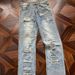 Men's Clothing Vibe Style Pants High Street Vintage Distressed Blue Jeans – High Street Baggy Fit Retro Washed Denim Pants With Ripped Details_mkmklike.com