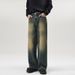 Men's Straight-leg Loose-fitting Casual Youth Business Trousers Wide-leg Jeans Men's Floor-length Trousers_mkmklike.com