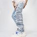 Men's Clothing New Retro Casual Jeans, Men's American Trend Loose Pants, High Street Wide Leg Pants_mkmklike.com
