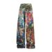 Men's Clothing Retro Washed Ink Oil Painting Palette Jeans Men's And Women's Spring High Street 3d Color Printed Floor Mopping Trousers_mkmklike.com