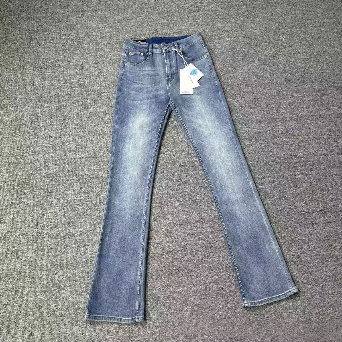 Vintage Wash Black Bootcut Jeans For Men & Women - Cleanfit Stretch Denim Pants With Flared Hem, Mid Rise Comfort Fit, Classic DC Style 517_mkmklike.com