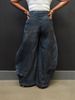 Women's Clothing Retro Distressed Washed Denim Jeans Reversed Waistband Regular Fit Spring/Autumn Solid England Fashion_mkmklike.com