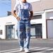 Men's Denim Overalls European And American Style Trendy High Street Ripped Jumpsuit_mkmklike.com