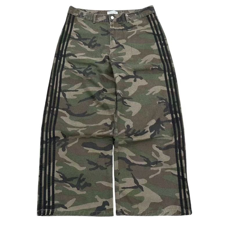 Men's Clothing American Retro Striped Camouflage Jeans Y2k Fashion Harajuku Street Gothic Casual Loose Long Pants_mkmklike.com