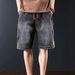 Men's Clothing High End Trendy Brand Denim Shorts Men's Summer New Loose Straight Shorts Trendy Casual Shorts Men's Fashion Trend_mkmklike.com
