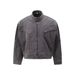 Vintage American-Style Zip-Up Denim Jacket – Unisex Retro Pilot Bomber Coat With Distressed Finish_mkmklike.com