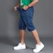 Fattened Plus-size Jeans, Men's 5-point Cross-border Elastic Straight-leg Pants, Men's Summer Thin Five-point Medium Pants, Men's Fat_mkmklike.com