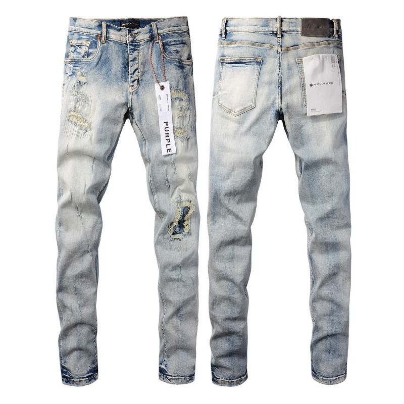 Men Women Y2K Stacked Flared Jeans, Mud Snow Wash, Plaid Lining Inside Ripped Holes, Cool & Breathable For Summer Outings_mkmklike.com