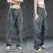 American Retro Washed Jeans Men's Summer New Loose And Versatile Fashion Straight Pants Trend Casual Trousers_mkmklike.com