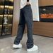 Men's Rhinestone Straight Leg Jeans High Street Style Trendy Loose Fitting Trousers Sparkle Cool_mkmklike.com
