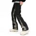 Men's Camouflage Patchwork Denim Pants Retro Streetwear Flared Bootcut Jeans for Trendy Looks_mkmklike.com
