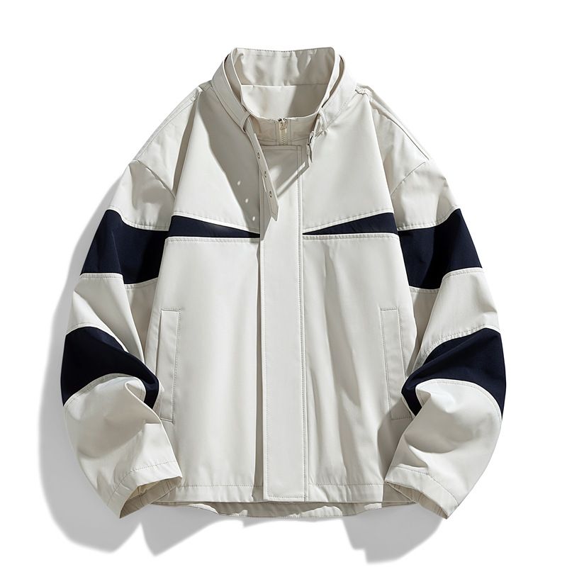 2026 New Spring Men's Casual Sports Suit Stand-up Collar Cardigan Long Sleeve Windproof Jacket Manufacturer Wholesale_mkmklike.com