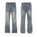 Retro Washed Light Blue Denim Jeans – Relaxed Straight-Leg Baggy Pants With Adjustable Drawstring Waist (Unisex, Seasonal Fleece Lining, S-3XL)_mkmklike.com