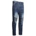 Men's Slim Fit Stretch Denim Jeans Heavy Duty Washed Motorcycle Street Style Original_mkmklike.com