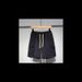 Men's Japanese Workwear Style Denim Shorts Relaxed Fit 5 Inch Inseam Utility Cargo Elastic Waist_mkmklike.com