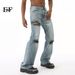 EF JEANS | 2024 New Product, American Trendy Brand Street Hole Personalized Versatile Graffiti Casual Jeans_mkmklike.com