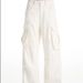 New High-end Design American Retro Multi-pocket Loose Straight Drape Men's And Women's White Denim Tooling Trousers_mkmklike.com