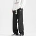 Men's Clothing Straight Leg Jeans, Spring Versatile Loose American High Street Casual US Embroidered Trousers_mkmklike.com