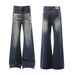 Women's Retro American Style Washed Blue Denim Jeans Loose Straight Leg Wide Leg Casual Pants mid Waist Spring Autumn Trendy Design_mkmklike.com