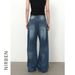 Men's Clothing High Street Ripped Jeans For Men High Loose Straight Wide Leg Trousers_mkmklike.com