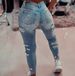 Women's Distressed Skinny Jeans – Mid-Rise Cotton Stretch Denim With Ripped Details (S-2XL, Light Wash)_mkmklike.com