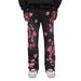 Men's Flared Denim Jeans With Embroidered Plum Blossom - Vintage Washed Streetwear Style (Sizes 28-42)_mkmklike.com