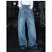 Vintage Studded & Whiskered Wide-Leg Jeans – Unisex Relaxed Fit Retro Denim Pants (S-3XL)_mkmklike.com