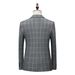 Men's clothing Plaid Three-piece Suit Suit Men's Casual Suit Groom's Groomsmen's Dress_mkmklike.com