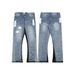 High Street Net Red Ink Splash Print Trousers Washed Jeans_mkmklike.com