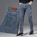 Men's Premium Straight Fit Jeans - Relaxed Comfort Stretch Denim Pants For All Seasons (Smoke Grey, Multiple Sizes)_mkmklike.com