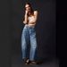 Women's Clothing Spring Casual Loose Mid Waist Tube Shaped Women's Jeans_mkmklike.com