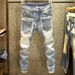 Men's Streetwear Patchwork Skinny Jeans – Stretch Denim With Multi-Pocket Design | Urban Hip-Hop Slim Fit Pants_mkmklike.com