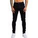 Men's Clothing Slim Fit Stretch Denim Jeans Distressed Washed Casual Skinny Pants Streetwear Style_mkmklike.com