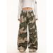 Men's Clothing Vintage American Camouflage Cargo Jeans For Men & Women - Oversized Straight-Leg Drop Crotch Jogger Pants With Drawstring Waist_mkmklike.com
