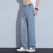 "Men's Retro Loose Straight-Leg Jeans – 90s Vintage Washed Denim Pants (Classic Casual, Comfort Fit, High-Quality Cotton)"_mkmklike.com