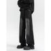 Men's Retro Lightning Print Jeans – Loose Straight Wide Leg Denim Pants For Streetwear & Casual_mkmklike.com