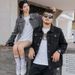 Couple Denim Jacket Men's Loose Solid Color Versatile Large Size Denim Jacket Men's And Women's Denim Jacket JACKET_mkmklike.com