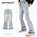 ANSICARD Men's Distressed High Street Hip Hop Loose Fit Denim Jeans Style Trousers_mkmklike.com