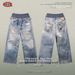 Men's Double Waist Denim Textured Loose Fit Straight Leg Pants High Street Trendy Brand West Coast Spring Summer Wear_mkmklike.com