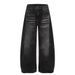 Retro Washed Whiskered Cleanfit Jeans Loose Fit Straight Leg Blue Cotton Trousers for Men And Women Versatile Cool Style_mkmklike.com
