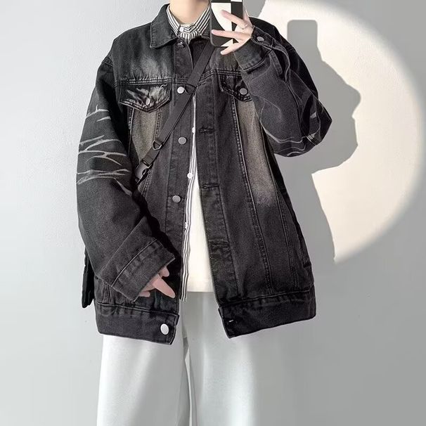 Denim Jacket For Men, Vintage Workwear Jacket For Spring And Autumn, With A High-end Feel_mkmklike.com