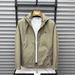 Autumn New Men's High-Quality Fashion Hooded Zipper Light Luxury Trend Solid Color Jacket Coat_mkmklike.com