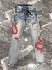 Mens Jeans Men Luxury Knee Hole Straight Jean Retro Street Wear Motorcycle Sweatpants Casual Designer Jogger Pants 28-40_mkmklike.com