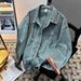 Retro Washed Distressed Embroidered Denim Jacket Men's Trendy Brand Loose Patchwork Jacket_mkmklike.com