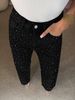 Women's High-Waisted Straight-Leg Rhinestone Jeans – Stretch Denim Pants For A Glam Look (Light Blue/Black/Charcoal/Navy/Brown/Gray, S-XXXL)_mkmklike.com