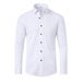 Loom Cross-Border Four-Way Stretch Non-Iron Long Sleeve Export Mercerized Vertical Feel European Size Men's Shirt_mkmklike.com